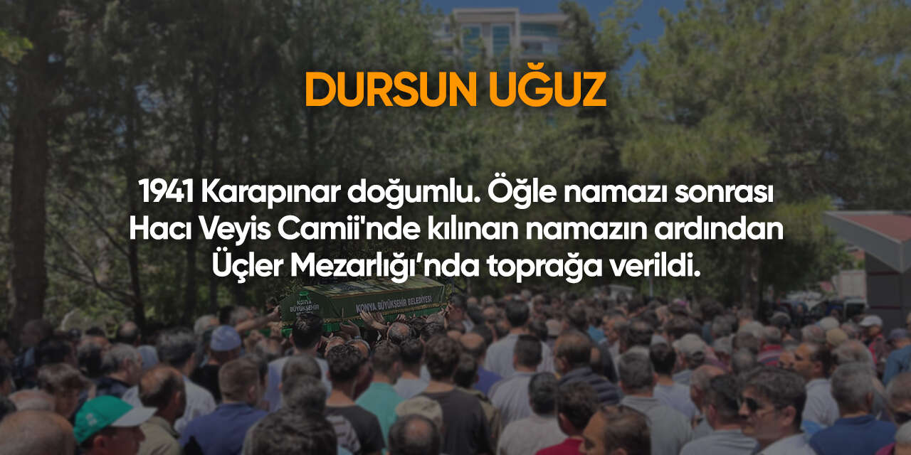 Konya'da bugün vefat edenler | 25 Haziran 2026 7